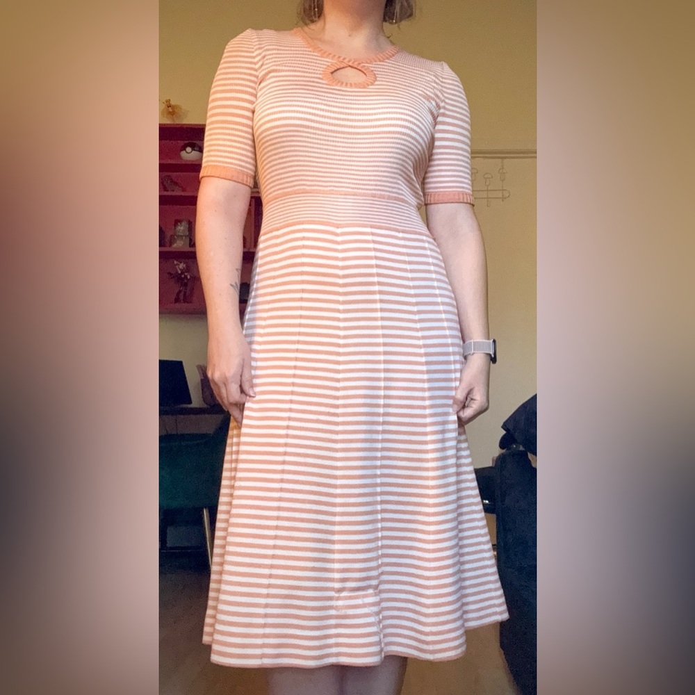 70s Vintage Crissa Linea Italiana Striped Dress